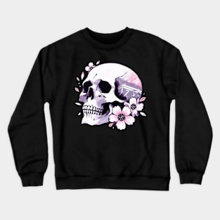 Skull with flowers pastel Crewneck Sweatshirt